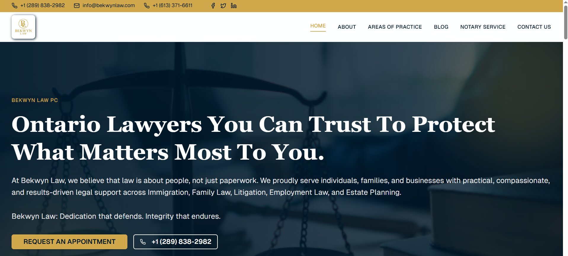 Bekwyn Law Website